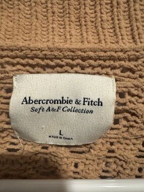 Abercrombie & Fitch Tan Textured Knit Sweater